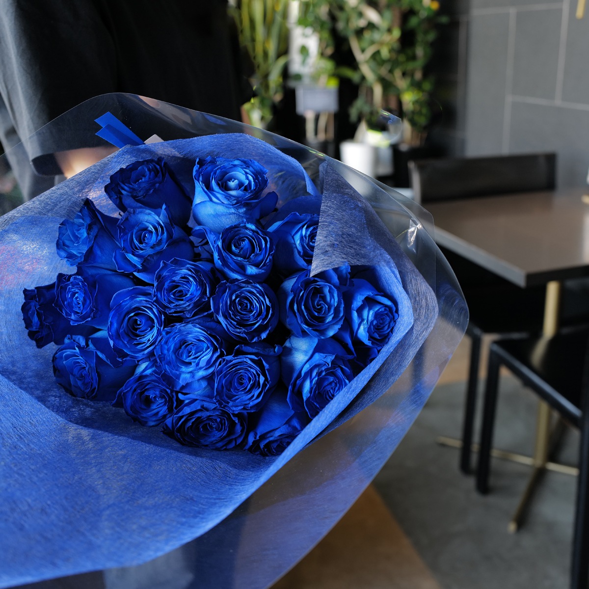 青いバラ 20本の花束 | 色から探す,青,青いバラ,生花,花束 | ROSESHOP