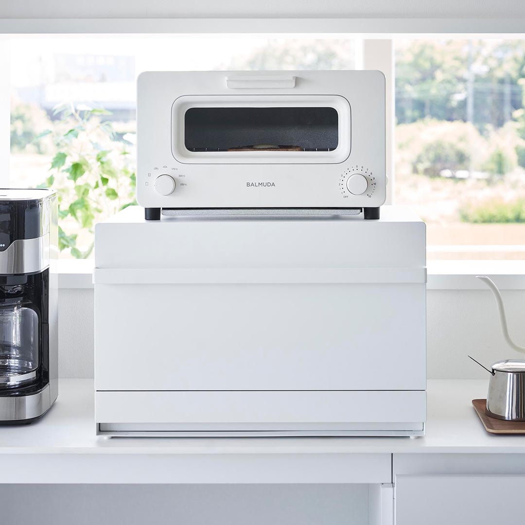 お取り寄せ】山崎実業 tower ブレッドケース引き出し型2段 ホワイト