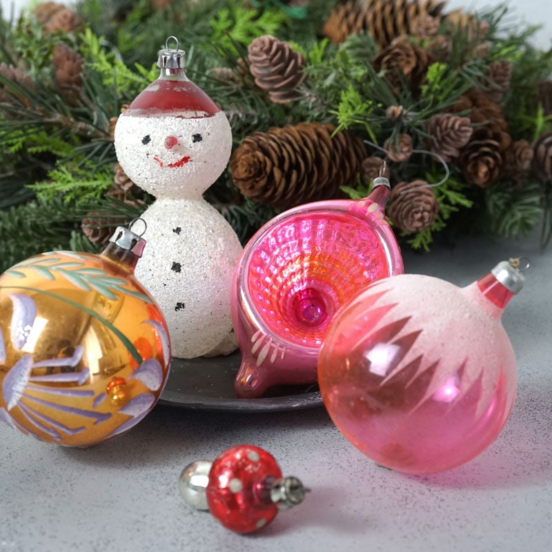 アンティーク クリスマスオーナメント 吹きガラス アソートセットI gx