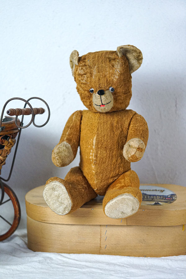 突き出たお鼻が可愛いフランスアンティークベア42cm 1930-40年代頃 gt