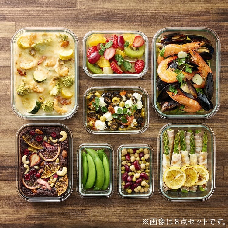 耐熱ガラス保存容器 10点セット TGS-2S＋TGS-8S｜SIMPLE STYLE