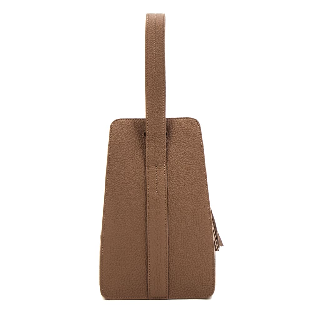 アカーテ バッグ カーフ シュリンクレザー 巾着型 2WAY ワンショルダー