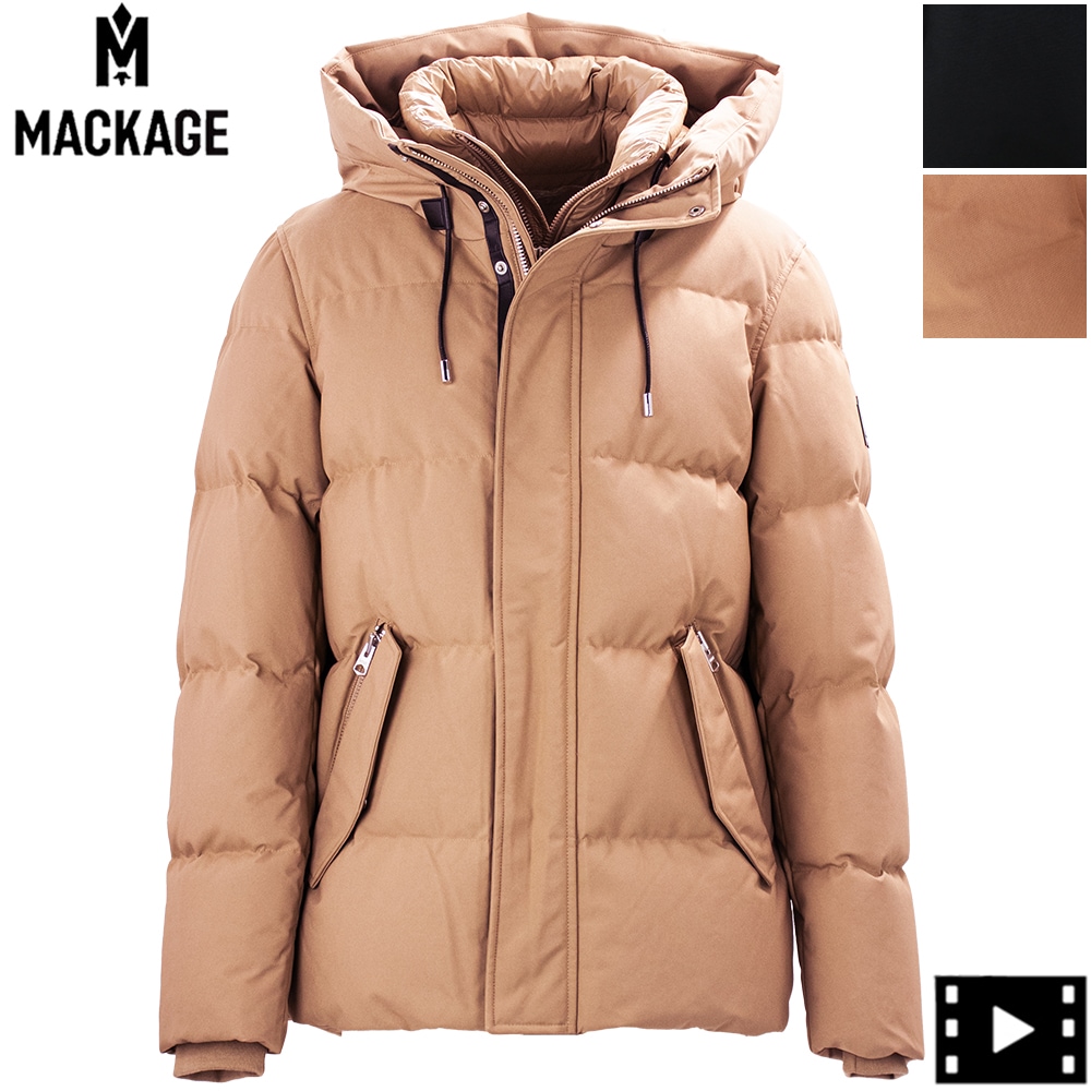 マッカージュ ダウン メンズ 撥水 ナイロンポリエステル フーデッド