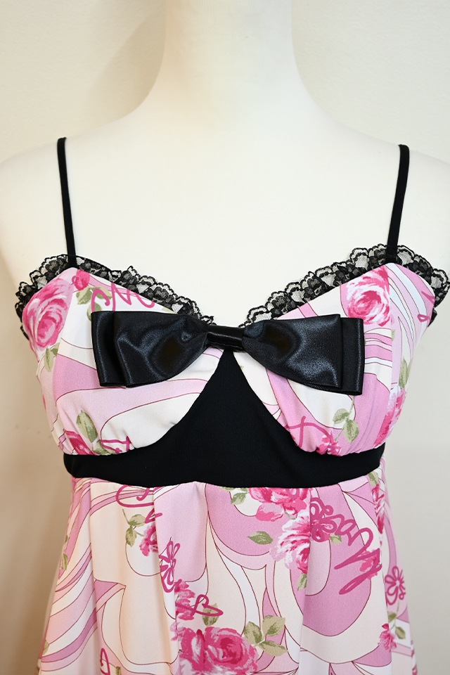 MA*RS】【通販限定販売】幾何学バラ柄キャミソール - ピンク size-F