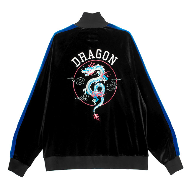 ドラゴンベロアトラックジャケット【BLACK】｜LISTEN FLAVOR(リッスン