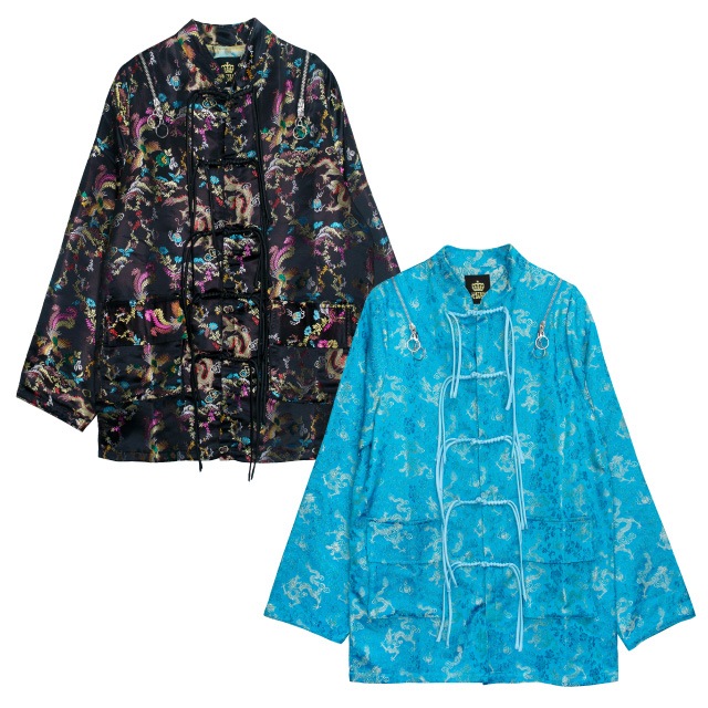 ドラゴンチャイナブロケードシャツ【BLACK DRAGON】｜LISTEN FLAVOR