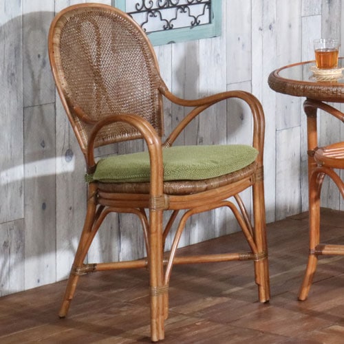 ラタンチェア ダイニングチェア ラウンジチェア 肘付き 01-0498-79