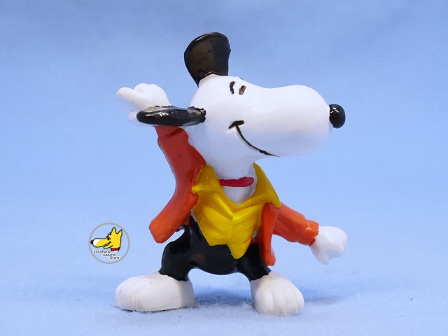 ビンテージ Determined '81 スヌーピー PVC フィギュア ダンス