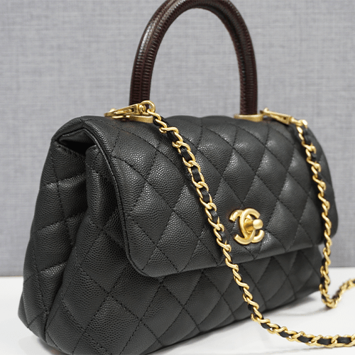 シャネル ココハンドル トップハンドル フラップ バッグ A92990