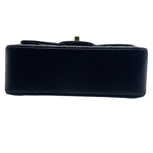 シャネル トップハンドル ラムスキン ブラック ゴールド金具