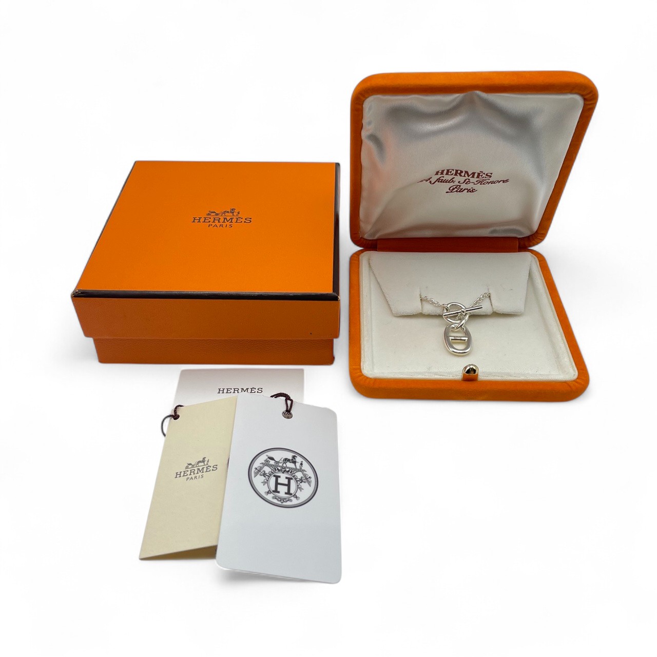 エルメス シェーヌダンクル アミュレット ネックレス シルバー925
