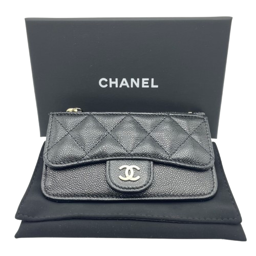 シャネル フラグメントケース AP2570 ブラック キャビアスキン