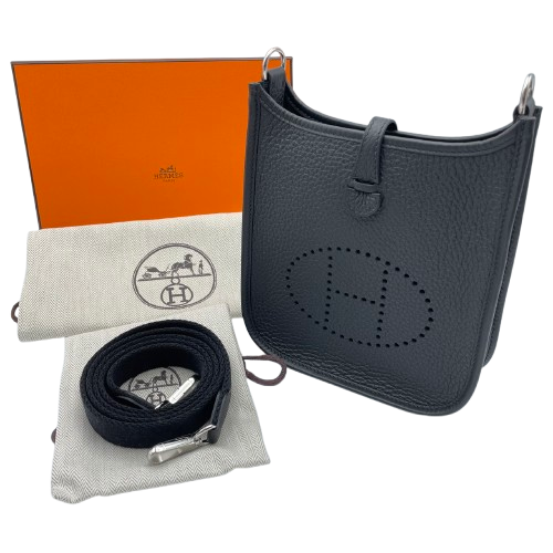 エルメス ミニエヴリン TPM ノワール トリヨンクレマンス シルバー金具