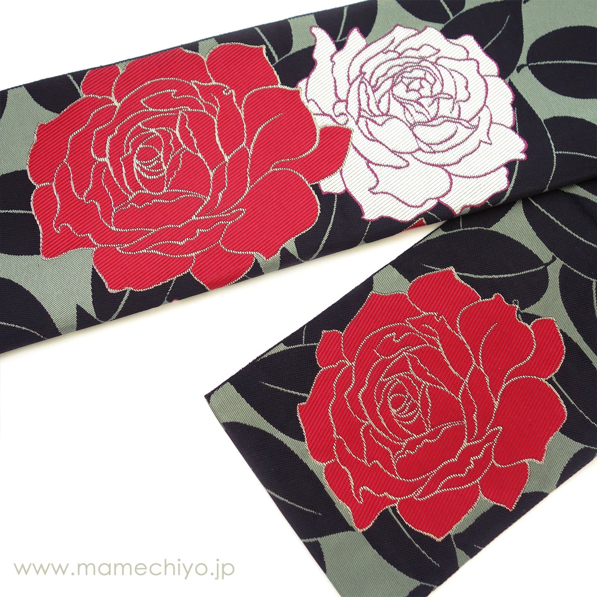 受注会23日まで】名古屋帯 博多織 薔薇