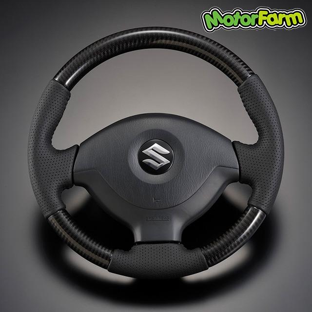 ジムニー JB23/JB43 FARM カスタムステアリング リアルカーボン[JB23-5