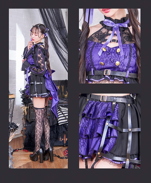 即日発送】【中村里砂着用】キャンドルローズブラックヴァンパイア