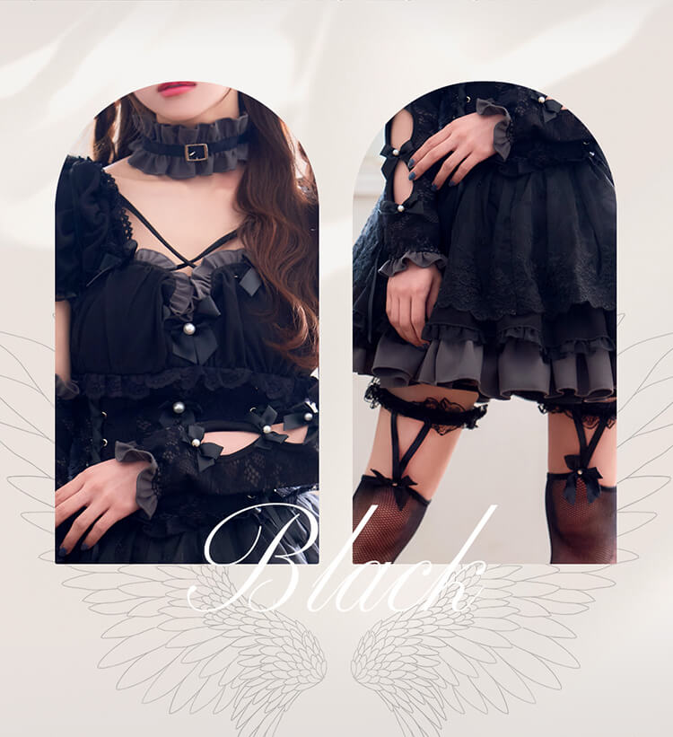 ホワイトは予約】【札幌コレクション着用】【藤咲凪着用】ゴシック