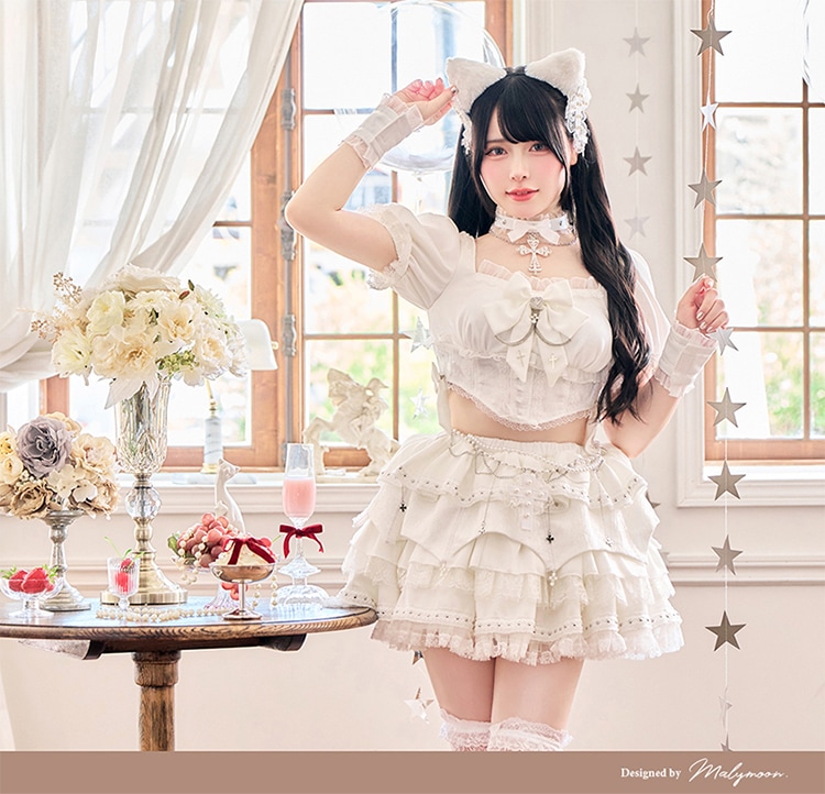 即日発送】【Mumei着用】シスタークロスパールキャット《ハロウィン