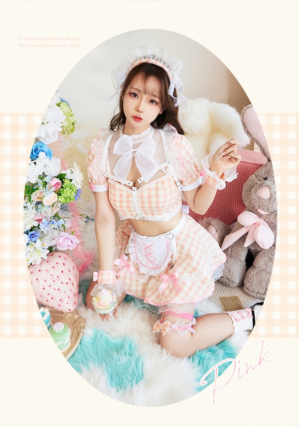 即日発送】ハーネスポップギンガムチェックメイド《ハロウィンコスプレ