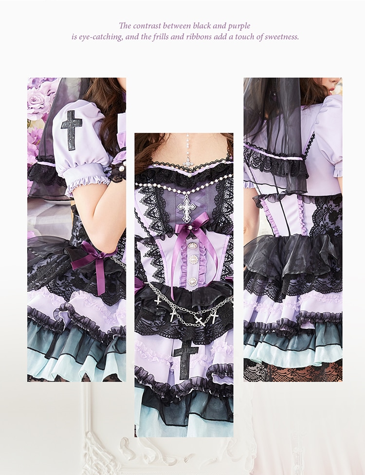 即日発送】クロスフリルダークシスター《オリジナルコスプレ7点セット