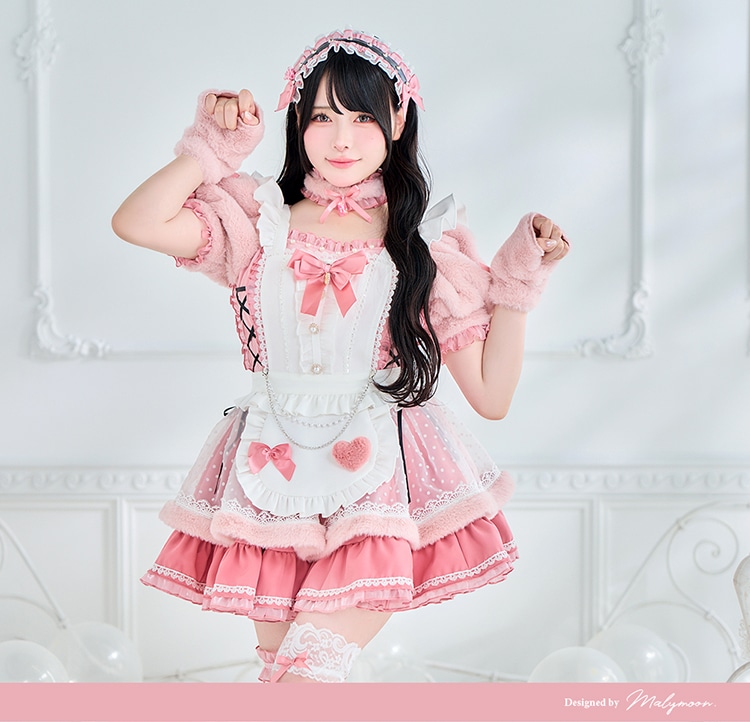 即日発送】【Mumei着用】シュガードットシフォンピンクメイド