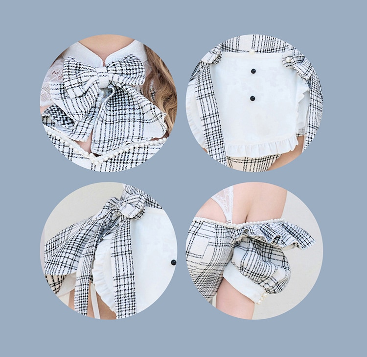 ライトグレー×チェックは予約】マスキュリンバニースーツ《オリジナル