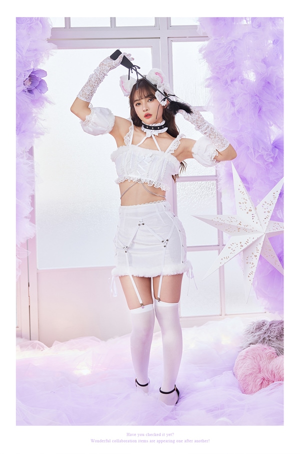 即日発送】レースアップハーネスキャット《ハロウィンコスプレ10点