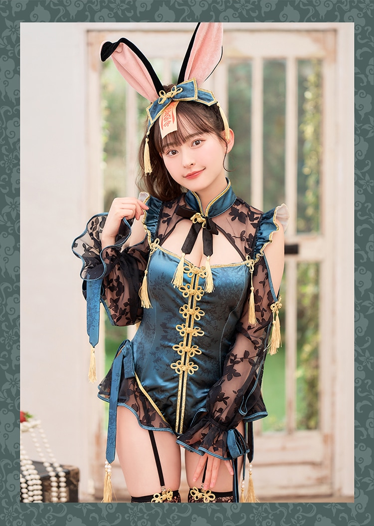 即日発送】シアーチャイナキョンシーバニー《ハロウィンコスプレ7点