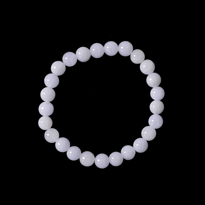 ミャンマー産ラベンダー翡翠ブレスレット（鑑別書付） 8mm｜マライカ
