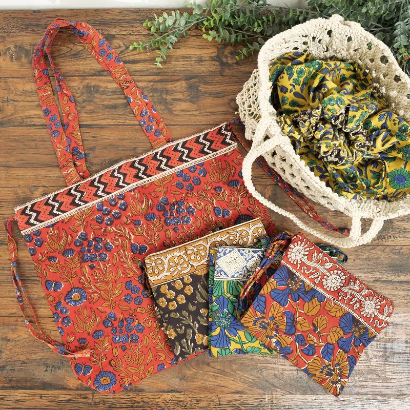 バグループリント巾着トートバッグ スクエア 【メール便可】｜マライカ