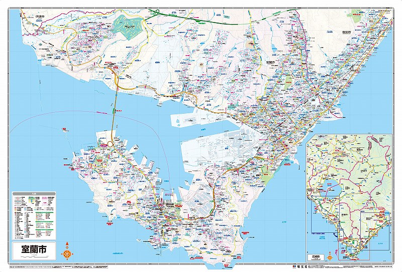 都市地図 北海道 室蘭・登別・伊達市 洞爺湖・壮瞥町（表面） を印刷