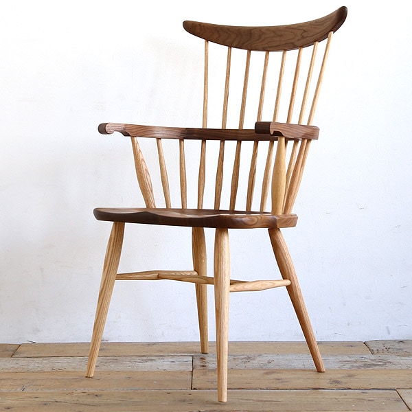 コムバック アームチェア ダイニングチェア ハイバック ウォールナット