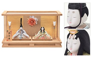 真多呂雛人形セット ガラスケース付き 真多呂雛人形セット ガラス