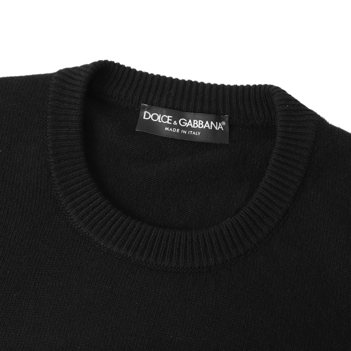 DOLCE & GABBANA リブ編みセーター メンズ 黒サイズ44 Dolce & Gabbana