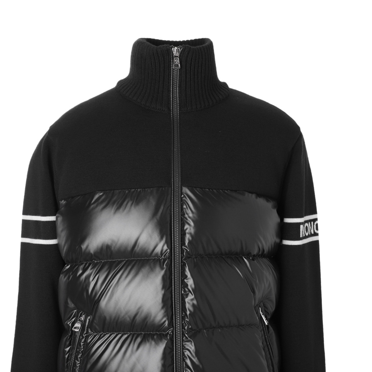 アウトレット】MONCLER モンクレール ダウン切り替え ニットブルゾン