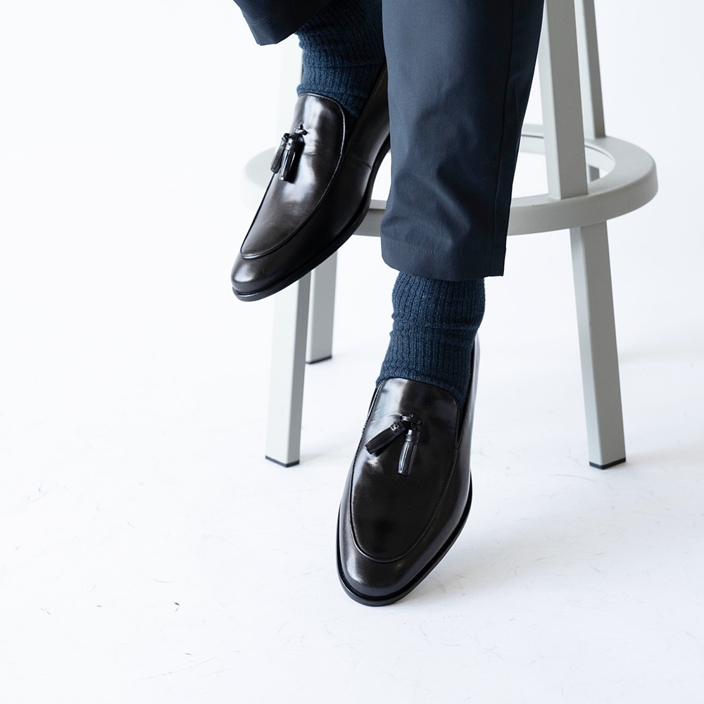 タッセルローファー ビジネスシューズ メンズ 革靴 ドレス 外羽根