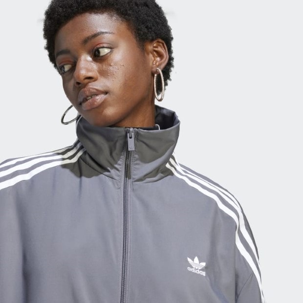 レディース ADILENIUM オーバーサイズ トラックトップ グレーファイブ