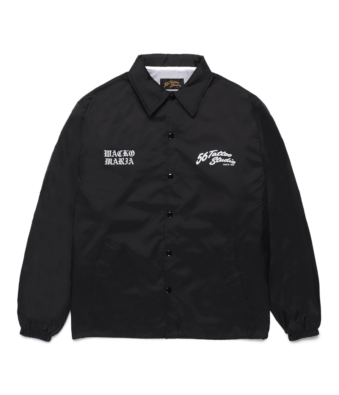 56 TATTOO STUDIO / COACH JACKET【BLACK】｜WACKO MARIA｜MELTING POT
