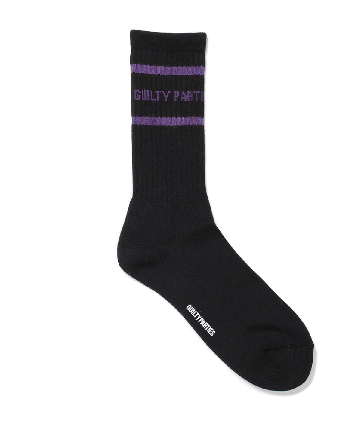 LOGO JACQUARD SOCKS (GUILTY PARTIES)【BLACK】｜WACKO MARIA