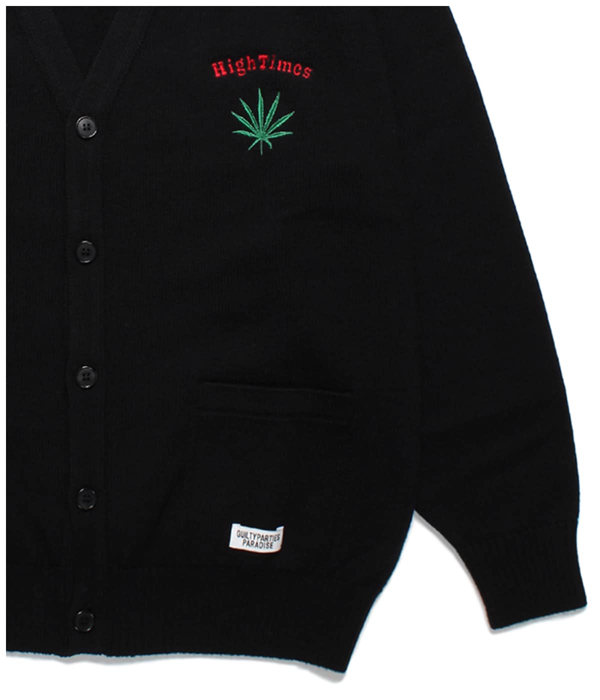 HIGH TIMES / CLASSIC KNIT CARDIGAN【BLACK】｜WACKO MARIA｜MELTING
