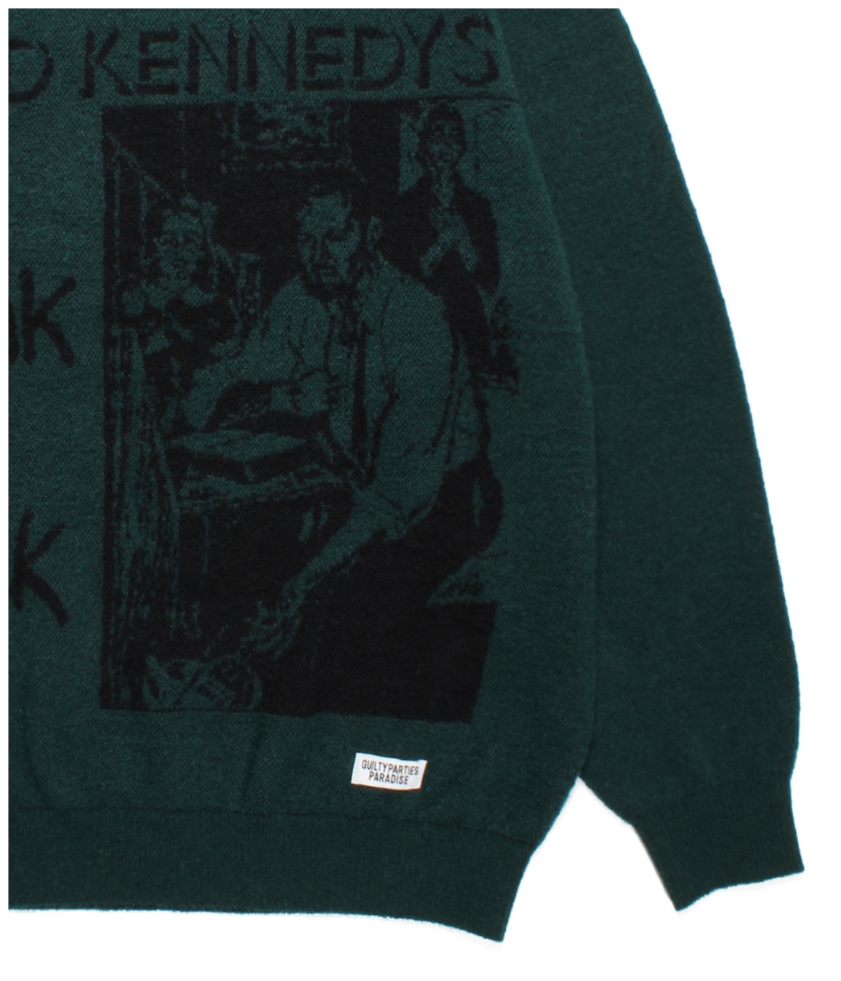 DEAD KENNEDYS / MOHAIR CREW NECK SWEATER【GREEN】｜WACKO MARIA