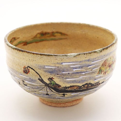 抹茶茶碗 鵜飼絵 中村良二作 夏物の通販は【茶道具のみのる園】