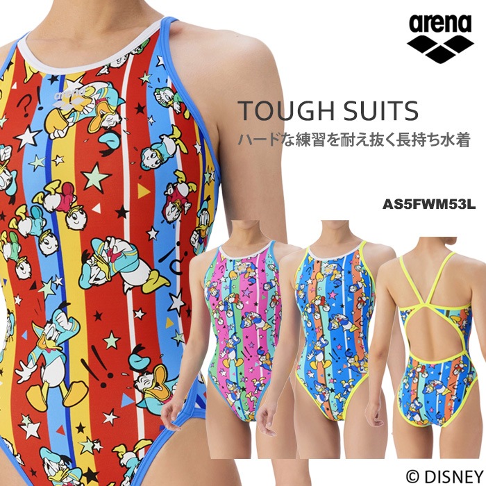 レディース 競泳練習用水着 arena アリーナ DISNEY ディズニー