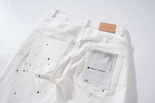 PURPLE BRAND ウォッシュド ペイント ダメージデニム イン ホワイト
