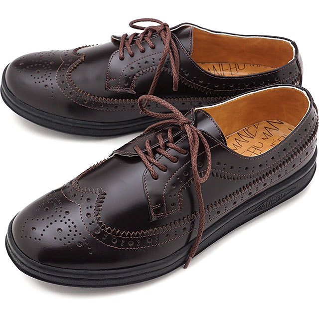 マネブ MANEBU ウィングチップ レザーシューズ UKI FACESKIN レザー