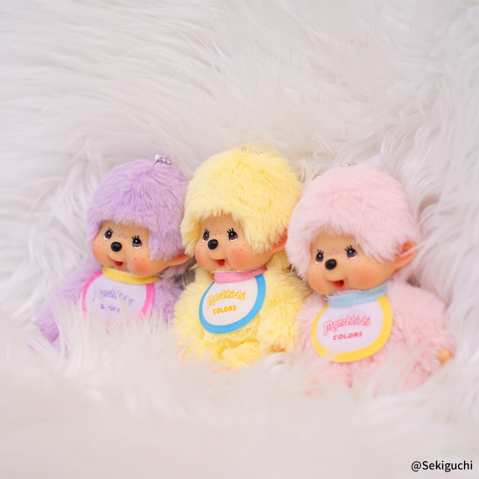モンチッチCOLORS キーチェーン ピンク|【ぬいぐるみのセキグチ
