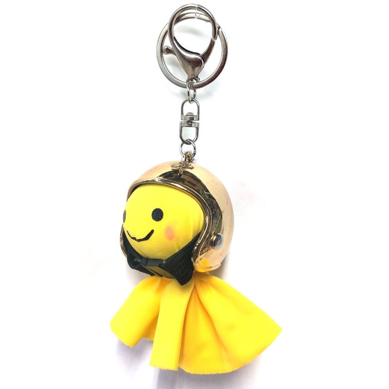 てるぼう＆ヘルメットキーホルダーセット『ゴールド』 雨 梅雨