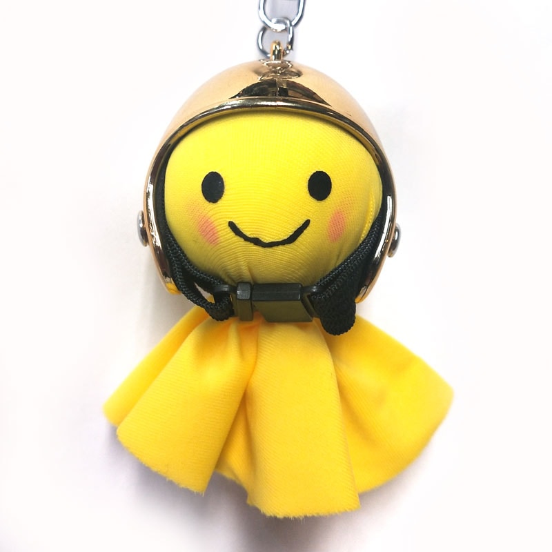てるぼう＆ヘルメットキーホルダーセット『ゴールド』 雨 梅雨