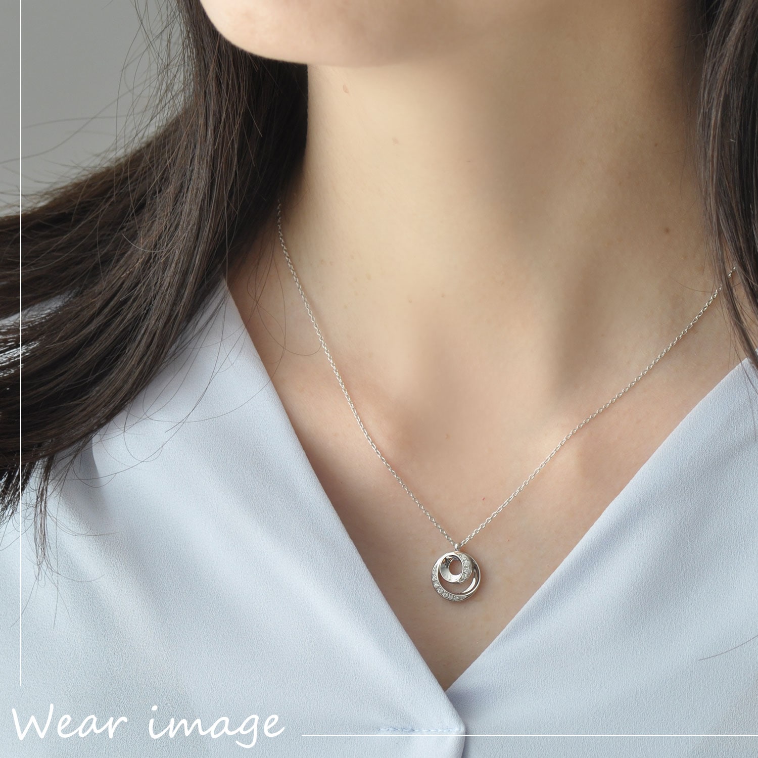 ピンキーアンドダイアン] ペンダント ネックレス シルバー ラウンド