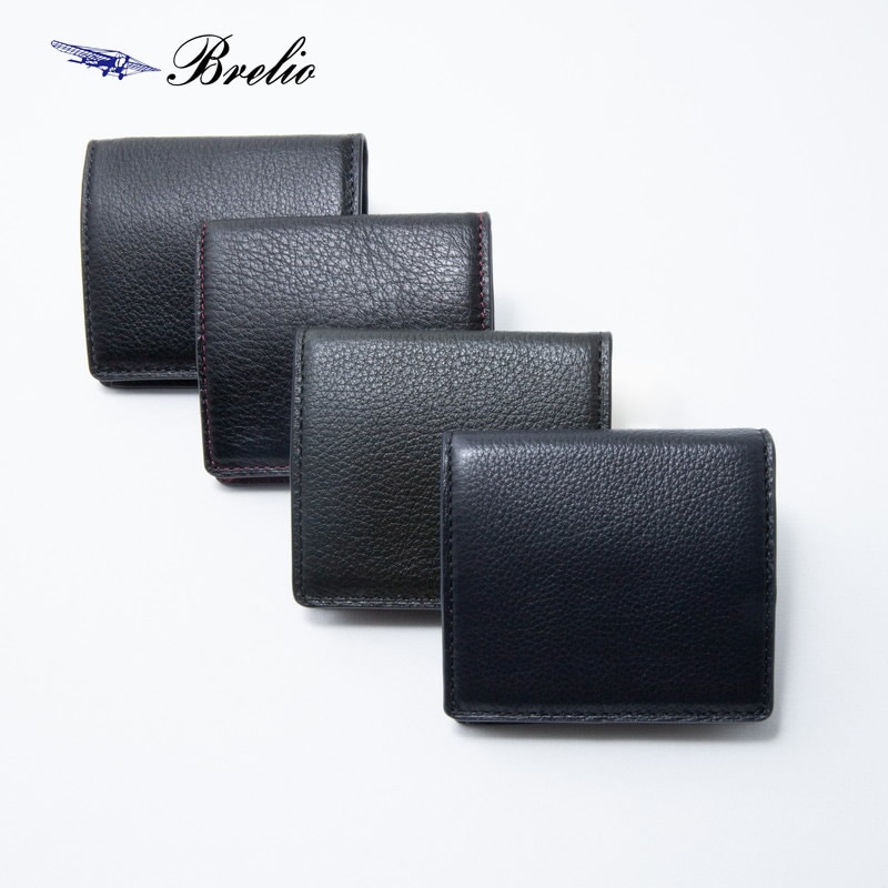 名入れ対象商品】Brelio YAKレザー 小銭入れ/コインケース 本革